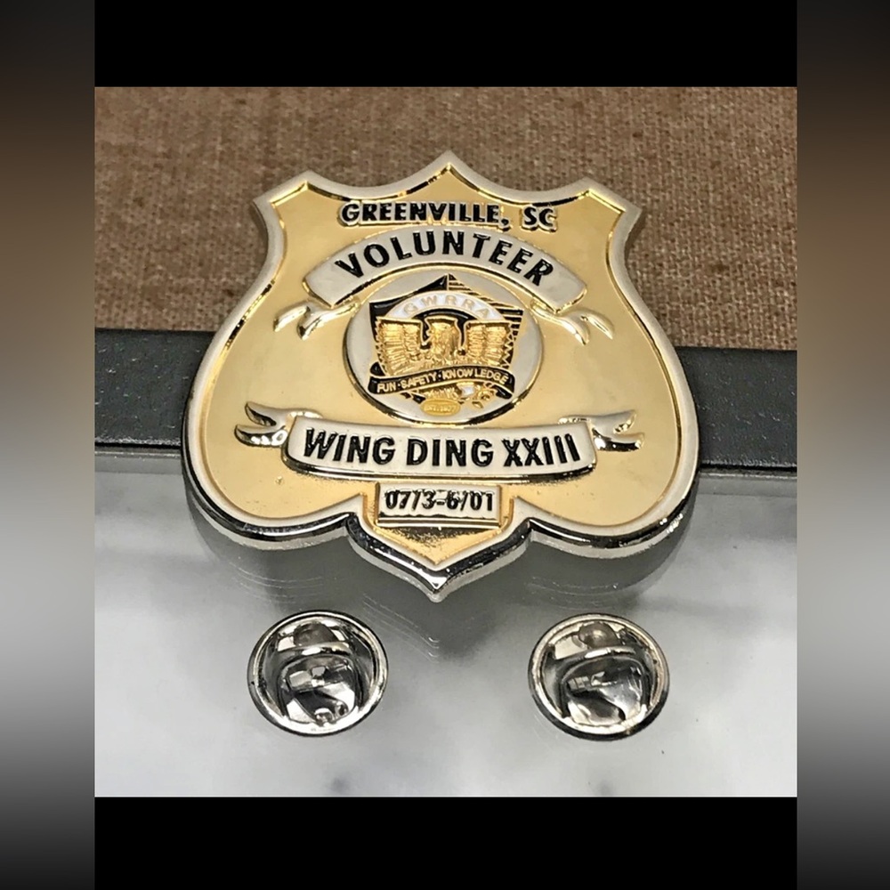 2001 GWRRA Greenville, SC Wing Ding XXIII Volunteer Commemorative Lapel Pin